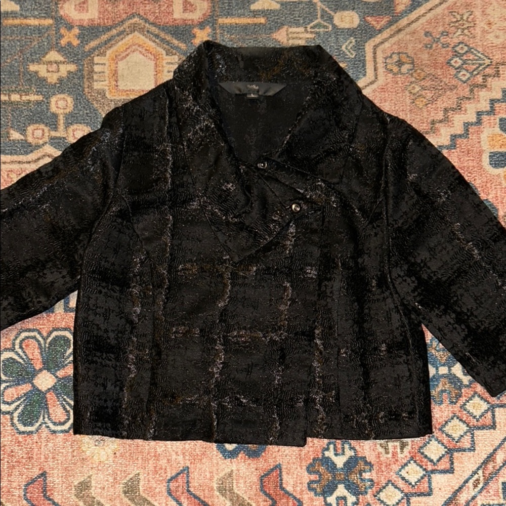Mossimo Supply Co Black Blazer with Textured Finish